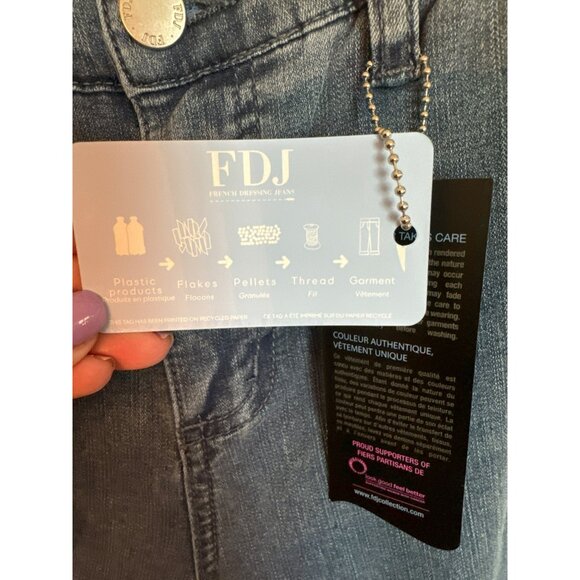 NWT FDJ Wide Leg Jean Women 4 Stretch Denim Sustainable Eco-Friendly Casual Wear - Picture 8 of 11